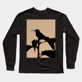 Humming Bird Silhouette Long Sleeve T-Shirt